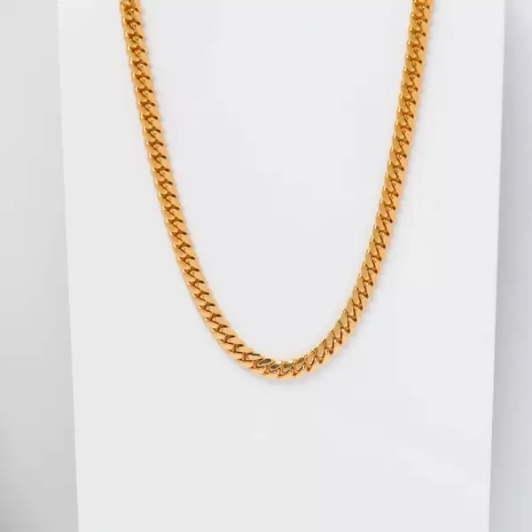 14K Solid Yellow Gold Cuban Chain