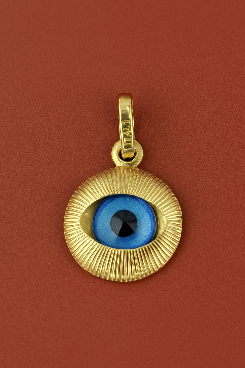 18K Gold Evil Eye Pendant
