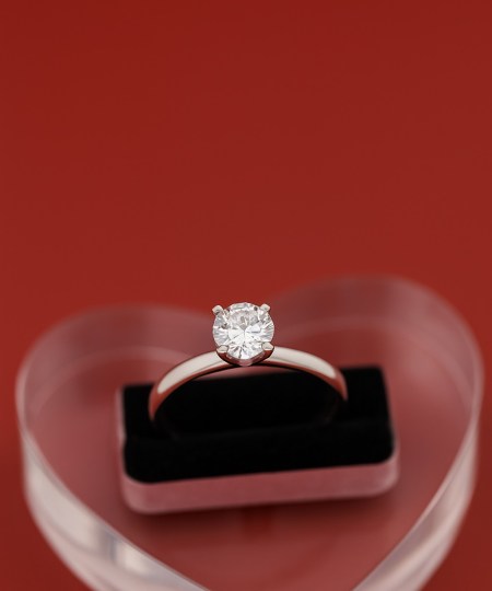 White Gold Solitaire Engagement Ring